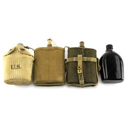 WWI WWII US UK CANTEEN LOT