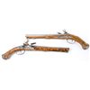 Image 2 : VERY FINE PAIR OF 18th C BURL ITALIAN FLINTLOCK DUELING PISTOLS