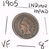 Image 1 : 1905 INDIAN HEAD PENNY RED BOOK VALUE $8.00+ *NICE EARLY VERY FINE GRADE*!! PENNY CAME OUT OF SAFE!!