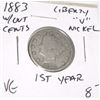 Image 1 : 1883 *RARE-1ST YEAR* LIBERTY "V" NICKEL *VERY GOOD GRADE* RED BOOK VALUE IS $8.00+!! COIN CAME OUT O