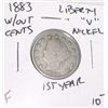 Image 1 : 1883 *RARE-1ST YEAR* LIBERTY "V" NICKEL *FINE GRADE* RED BOOK VALUE IS $10.00+!! COIN CAME OUT OF SA