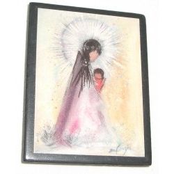 DEGRAZIA MAGNET SIGNED "DEGRAZIA" *INDIAN MOTHER & BABY*!! MAGNET CAME OUT OF SAFE!!