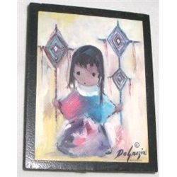 DEGRAZIA MAGNET SIGNED "DEGRAZIA" *INDIAN GIRL*!! MAGNET CAME OUT OF SAFE!!
