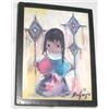 Image 1 : DEGRAZIA MAGNET SIGNED "DEGRAZIA" *INDIAN GIRL*!! MAGNET CAME OUT OF SAFE!!