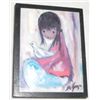 Image 1 : DEGRAZIA MAGNET SIGNED "DEGRAZIA" *INDIAN GIRL HOLDING TURTLE DOVE*!! MAGNET CAME OUT OF SAFE!!