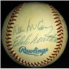 Image 2 : 500 Home Run Club OAL Baseball Signed by (11) with Mickey Mantle, Ted Williams, Hank Aaron, Willie M