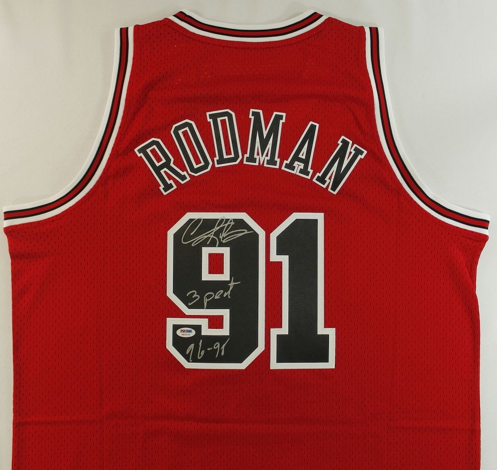 rodman signed jersey