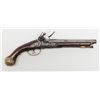Image 1 : Italian flintlock pistol, circa 1725-1760; 13-1/2”  overall with an 8” engraved barrel, chiseled  st
