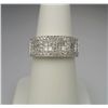 Image 1 : Brilliant Mosaic Patterned Diamond Ring with 65  Fine set Princess and round cut Diamonds weighing
