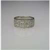 Image 2 : Brilliant Mosaic Patterned Diamond Ring with 65  Fine set Princess and round cut Diamonds weighing