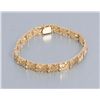 Image 1 : Cast fancy link nugget and bar bracelet; 1/3 to ½  oz.; 14K.    Est.:  $250-$500.