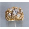 Image 1 : Vintage ladies ring in 14K wrought gold mounted  with over 1/2ct pear shaped cubic zirconia and  sur