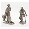 Image 1 : Lot of 2 limited edition desk size pewter castings  by Jim Porter including “The Gunfighter”  (3904/