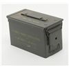 Image 1 : Lot of 39 boxes of 5.56mm cartridges, some  partials, in green metal military carry can.    Est.:  $