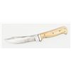 Image 4 : Clip point curved blade knife, approx. 9” overall  with a 5-1/4” blade marked “C.M. King” at ricasso