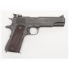 Image 1 : U.S. Property-marked Model 1911-A1 semi-auto  pistol by Ithaca, .45 cal., 5” barrel, parkerized  fin