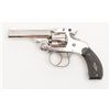 Image 4 : Smith & Wesson top break DA revolver, .32 cal., 3”  barrel, nickel finish, checkered black hard  rub