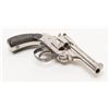 Image 8 : Smith & Wesson top break DA revolver, .32 cal., 3”  barrel, nickel finish, checkered black hard  rub