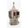 Image 3 : Reuge very ornate porcelain and metal musical  lighter display, approx. 14” tall and 7” in  diameter