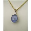 Image 1 : Mesmerizing Natural Burmese Star Sapphire and  Diamond Pendant with 7.30 oval cabochon Star  Sapphir