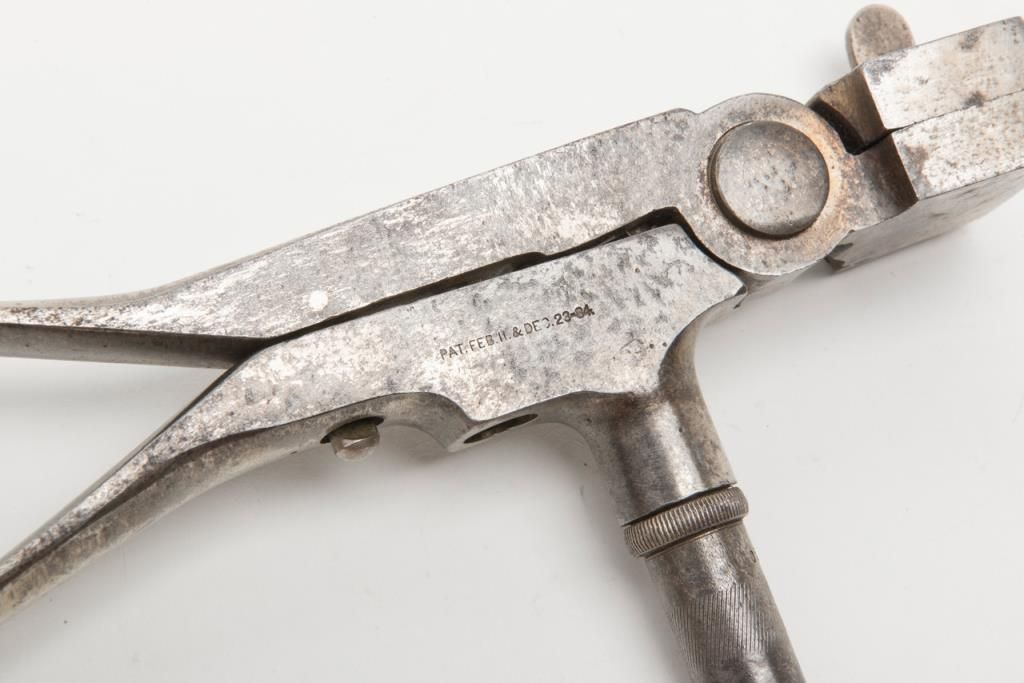 Ideal #6 loading tool with scattered areas of nickel finish remaining ...