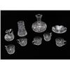 Image 1 : Lot of 10 pieces of matching style cut crystal  including 5 small cups, each approx. 3” in  diameter