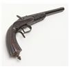 Image 7 : Flobert single shot pistol, .22 cal., 9” octagon  barrel, blue finish, raised carved stock in  overa