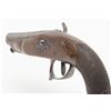 Image 7 : Un-marked percussion single shot pistol, .48 cal.,  4” octagon barrel, checkered wood stock, iron  m