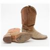 Image 5 : Lot of 4 pairs of used cowboy boots including a  pair of worn Landis work boots, a pair of 11D  Dura