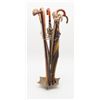 Image 1 : Brass umbrella stand with 9 umbrellas and walking  sticks; not only a great decorator but functional