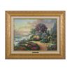 Image 1 : Framed color transfer on board “A New Day Dawning”  by Thomas Kincade17-1/2” x 21-1/2” of beautiful