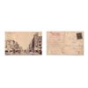 Image 7 : Lot of 7 old Western-related postcards in  protective sleeves including an old street scene  of San