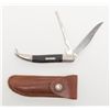 Image 6 : Lot of four knives including folding fisherman’s  knife, a Kershaw folder with leather belt sheath;