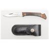Image 9 : Lot of four knives including folding fisherman’s  knife, a Kershaw folder with leather belt sheath;