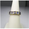 Image 1 : Alluring Tanzanite and Diamond Band with 5 oval  channel set Tanzanites weighing approx. 1.00 carat