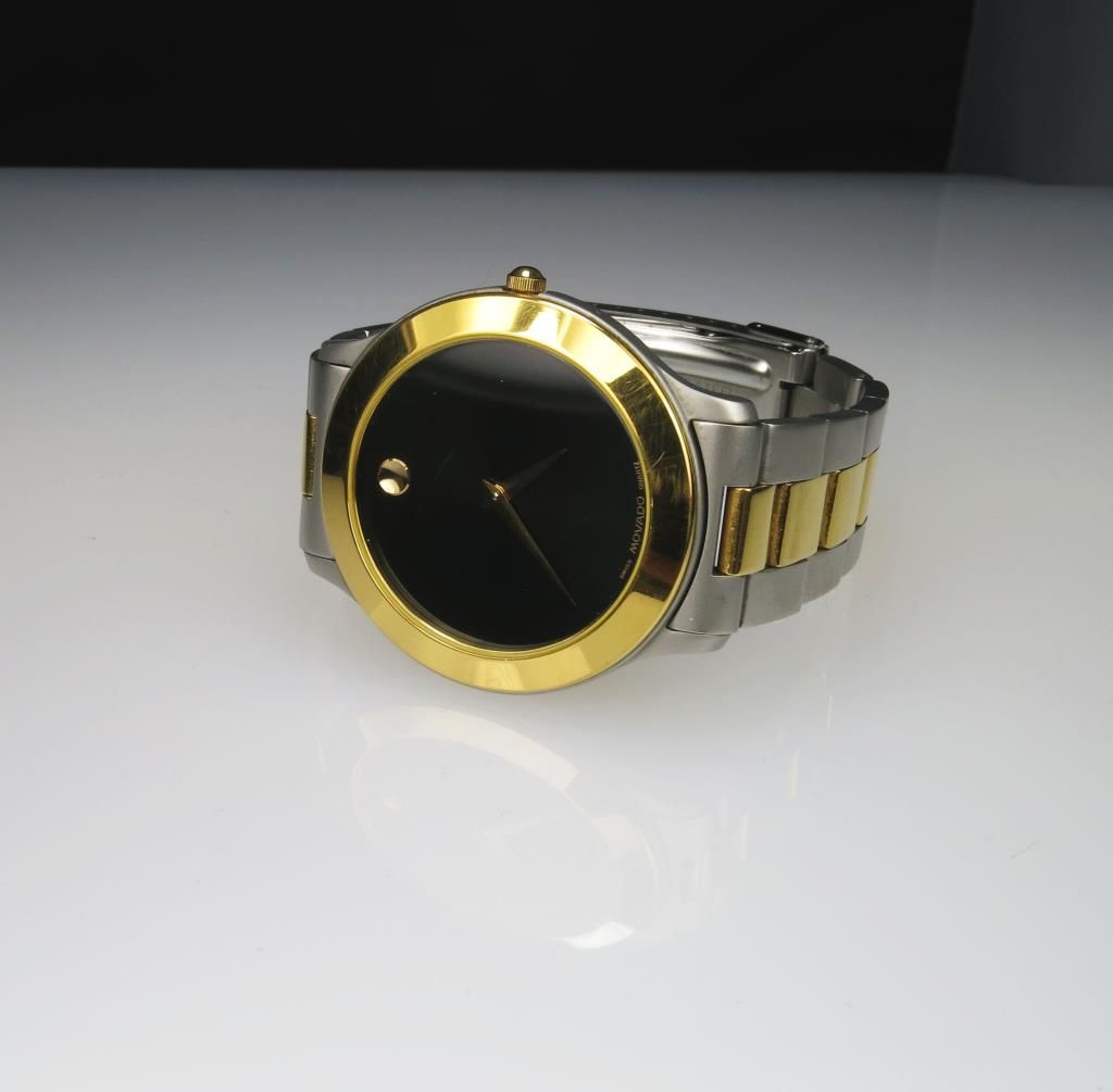 movado swiss made stainless steel water resistant sapphire crystal