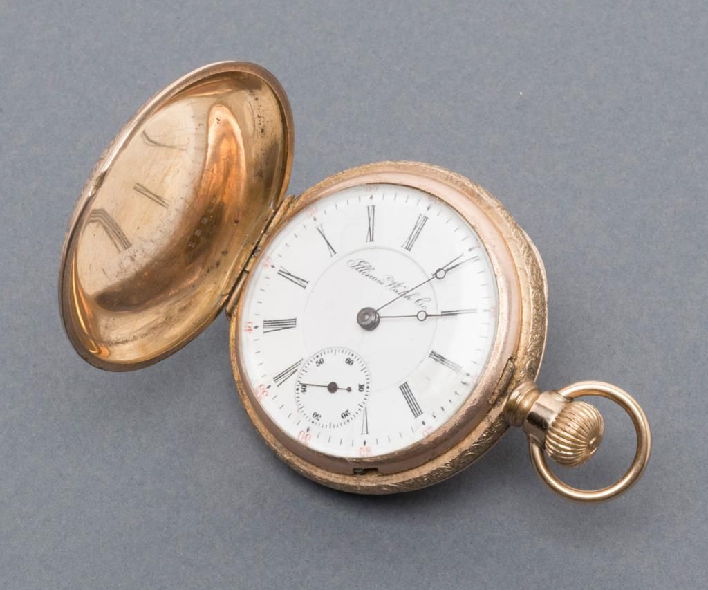 Illinois Watch Co. pocket watch, Illinois Mascot gold filled case