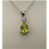 Image 1 : Exquisite Canary Yellow Sapphire and Diamond  Pendant with 1.79 carat pear shaped FINE bright  yello