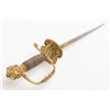 Image 10 : Eighteenth Century small sword with fancy gilt  over bronze mounts and damascus blade; silver wire