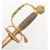 Image 6 : Eighteenth Century small sword with fancy gilt  over bronze mounts and damascus blade; silver wire