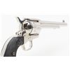 Image 8 : Colt SAA revolver, .45 cal., 7-1/2” barrel, nickel  finish, checkered hard rubber eagle grips, 4th