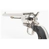 Image 9 : Colt SAA revolver, .45 cal., 7-1/2” barrel, nickel  finish, checkered hard rubber eagle grips, 4th