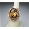 Image 3 : Extraordinary FINE Imperial Topaz and  Multi-Colored Diamond Ring with 12.75 carat Topaz   of rich g