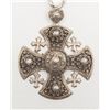 Image 2 : Sterling Silver Jerusalem cross, signed, with  chain and obtained in the Holy Land.        Est.:   $