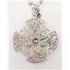 Image 3 : Sterling Silver Jerusalem cross, signed, with  chain and obtained in the Holy Land.        Est.:   $