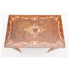 Image 2 : Italian inlaid table in French style, approx. 20”  in height, 18” x 11-1/2” table top with lined  in