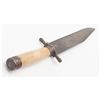 Image 6 : Bowie knife with bone grip and simple iron guard  and pommel, approx. 14” overall with right side  m