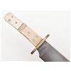 Image 5 : 20th Century reproduction of a clip point Bowie  knife with bone grips and simple brass cross  guard