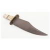 Image 6 : 20th Century reproduction of a clip point Bowie  knife with bone grips and simple brass cross  guard
