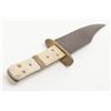 Image 7 : 20th Century reproduction of a clip point Bowie  knife with bone grips and simple brass cross  guard